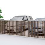LIXIL　ワイドオーバードア　S4型　木調カラー　シャイングレー＋クリエモカ　手動タイプ