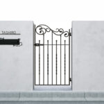LIXIL(リクシル)　アルミ鋳物門扉　ラフィーネ門扉　１型　片開き　アイアンブラック